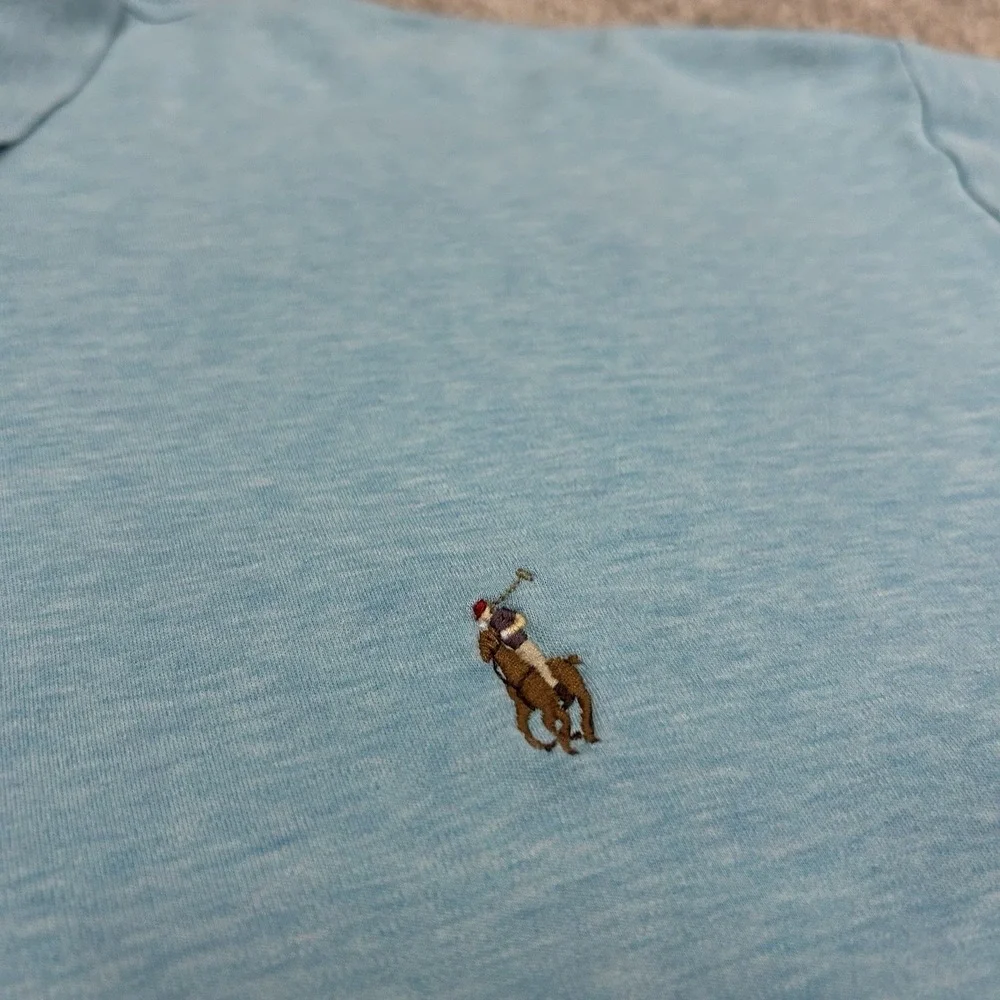 Polo Ralph Lauren Soft Cotton Polo Shirt Mens 2XB Big Light Blue Short Sleeve